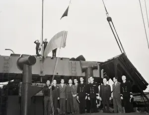 Panama Prints: Ss Wisconsin Returned To France: Ceremon
