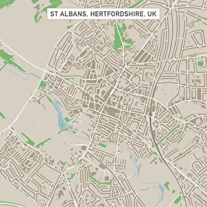 Street Map Collection: St Albans Hertfordshire UK City Street Map