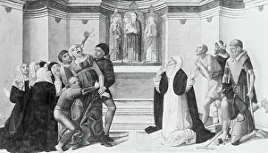 Habit Prints: St. Catherine of Siena Exorcising a Possessed Woman by Girolamo di Benvenuto