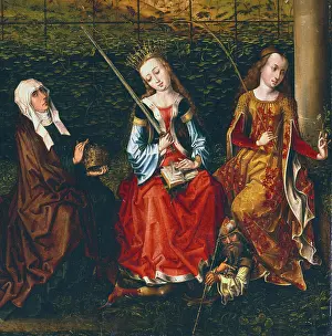 Dutch Prints: St Elizabeth of Hungary, St Catherine of Alexandria and St Rosalie of Padua