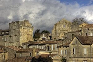Images Dated 27th November 2010: St Emilion old town stone buildings rooftops