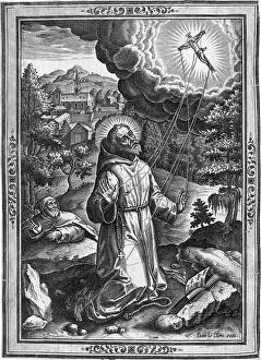 Receiving Prints: St. Francis of Assisi Receiving the Stigmata Engraving by Jean Leclerc