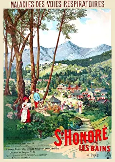 Families Prints: St. Honore Les Bains (Nieve)
