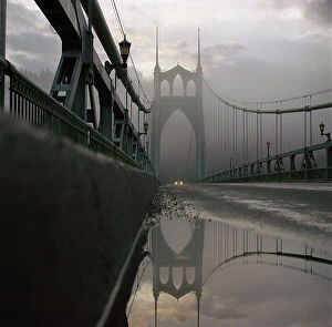 World Famous Bridges Collection: St. Johns Bridge, Portland, Oregon
