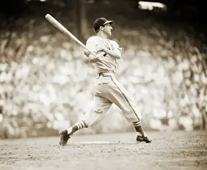 Stan Musial Prints: St. Louis Cardinals Player Stan Musial Batting During Game