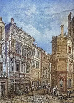St. Malo, Historical steel engraving from 1860, France