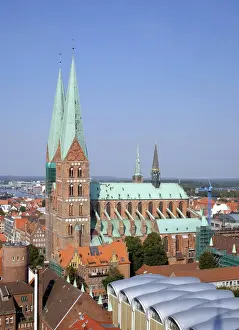 Lubeck Prints: St. Marys Church, Lubeck, Schleswig-Holstein, Germany