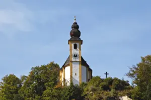 Bavarian Prints: St. Pancras Church in Karlstein near Bad Reichenhall
