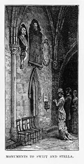 Port Collection: St. Patricks Cathedral in Dublin, Ireland Victorian Engraving, 1840