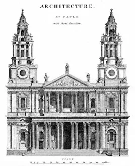 Images Dated 15th April 2017: St. Pauls Cathedral engraving 1878