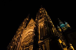 Images Dated 28th July 2015: St. Vitus cathedral at night