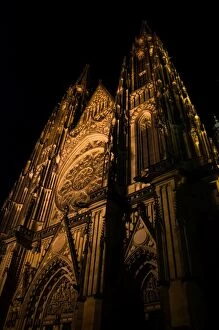 Images Dated 28th July 2015: St. Vitus cathedral at night