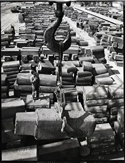 Ingot Prints: Stack Of Steel In California