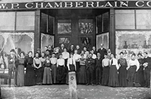 Huty37481 Prints: Staff Posing Outside WP Chamberlain Company's Store