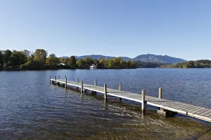 Images Dated 18th October 2011: Staffelsee Lake, jetty in Seehausen, Blaues Land region, Upper Bavaria, Bavaria, Germany, Europe