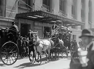 Lodgings Prints: Stage Coach Outside Hotel