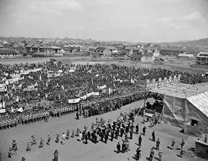 Nationalist Prints: Stage And Crowd At Outdoor Ceremony