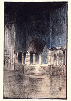 Images Dated 15th April 2016: Stage in the Guildhall, London, 1900