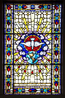 Images Dated 20th June 2017: Stained glass window in Church in Costa Rica