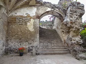 Images Dated 24th January 2015: Staircase in ruins; Antigua - Guatemala