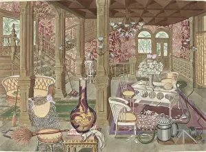 Rose Prints: Stairway And Hall