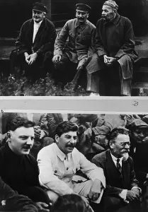 Premier Prints: Stalin with Two Pairs of Men