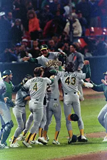 Stan Javier Celebrating with Teammates