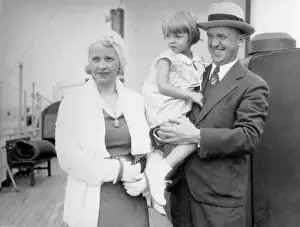 Stan Laurel with Wife and Daughter