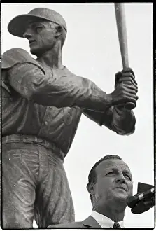 Dedication Prints: Stan Musial Beneath Statue Of Himself