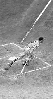 Stan Musial Prints: Stan Musial Dropping Bat To Run