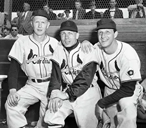 Stan Musial Prints: Stan Musial, Eddie Stanky, R.Schoendiest