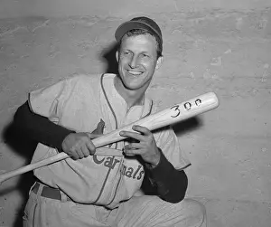 Stan Musial Prints: Stan Musial Holding Baseball Bat