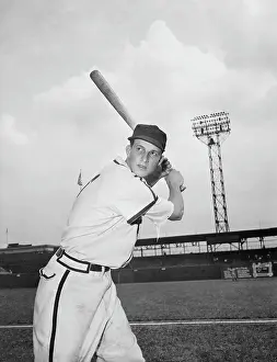 Stan Musial Prints: Stan Musial Posing In Batting Stance