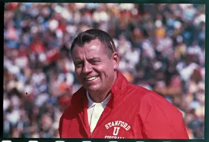 Stanford Prints: Stanford University Football Coach John Ralston at Game