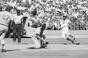 Stargell Starts To Slide Into Home