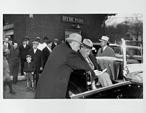 Hyde Park Prints: Starling Talking with President Roosevelt after their Arrival at Hyde Park