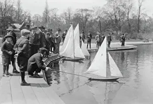 Artificial Lake Prints: Start of Miniature Yacht Race