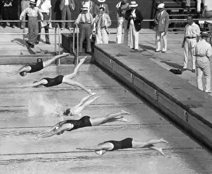 Start Prints: Start Of Women'S Olympic Swimn Event