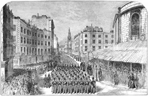 Images Dated 8th October 2011: State funeral: the Duke of Wellington, London 1852 (engraved illustration)