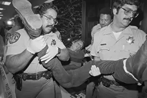 Sacramento Prints: State Police Carrying Demonstrator