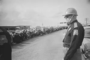 Selma Prints: State Trooper Observing Civil Rights Marchers