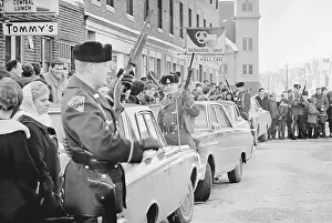Shotgun Prints: State Troopers with Shotguns Outside Station