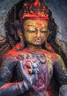 Landmark Gallery: Statue of Buddha, Swayambhunath, Kathmandu, Nepal
