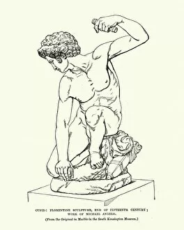 Images Dated 11th October 2018: Statue of Cupid by Michelangelo