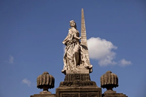 Images Dated 11th June 2014: Statue in Domplatz square, historic centre of Bamberg, Upper Franconia, Bavaria, Germany