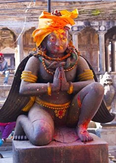 Images Dated 3rd February 2014: statue at Durbar Square, Patan, Kathmandu, Nepal, Asia