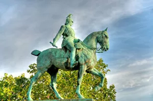 Images Dated 12th August 2012: Statue of Kaiser Wilhelm II. in Cologne, Germany