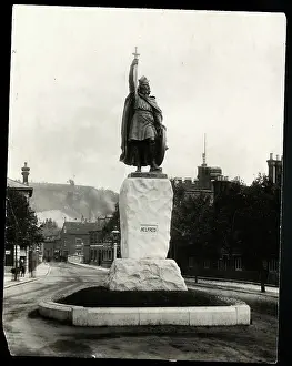 Winchester Prints: Statue of King Alfred