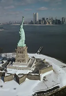 Statue Of Liberty In The Snow