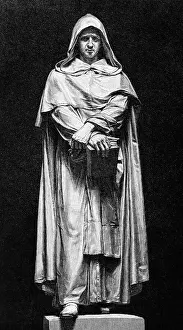 Philosophy Prints: Statue Of Philosopher Giordano Bruno